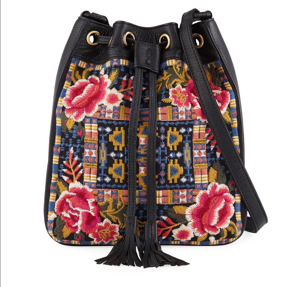 Johnny Was Axton Leather Crossbody Bag BOHO CHIC❤️